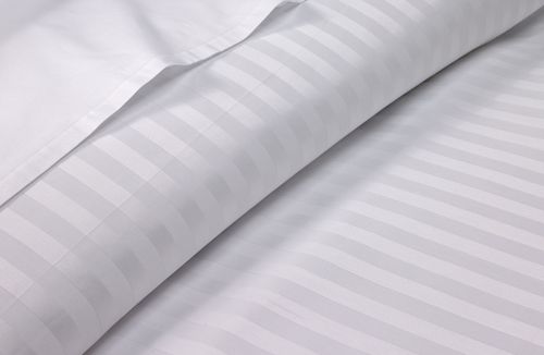 Produit Housse de Couette à Rayures Satin de Coton